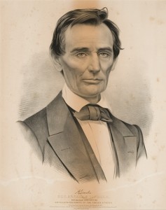 Abraham Lincoln Lithograph by Milton Bradley